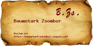 Baumstark Zsombor névjegykártya